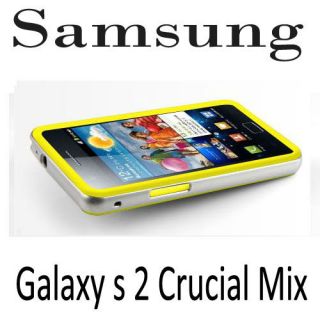 Galaxy S2 i9100 Crucial Mix Silicon Case Silver Yellow