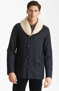 A.P.C. Canadienne Jacket with Genuine Shearling Collar