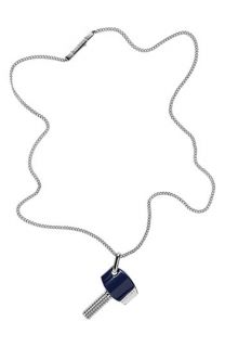 DIESEL® Lacquered  Bolt Threaded Key Pendant Necklace