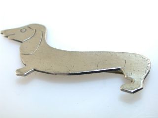 auction is for vintage beau dachshund dog sterling silver pin