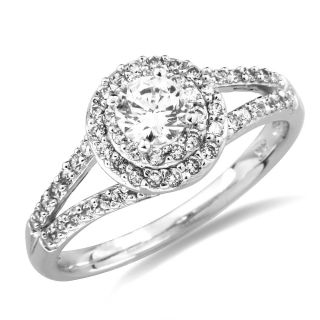  guaranteed 14k white gold round cz engagement solitaire ring