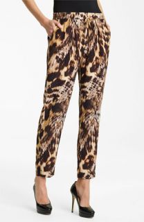 Yigal Azrouël Leopard Print Silk Crepe Pants
