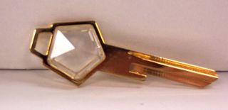 NOS MoPar 81 83 Imperial Crystal Key Blank Gold Finish