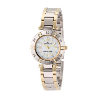 Anne Klein Crystal Two Tone Womens Stainless Steel Case Watch 10