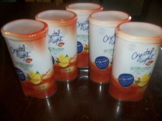 20 Crystal Light 2 Qt packets DECAF Ice Tea Natural Lemon 40 QTS
