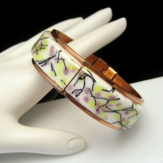 Matisse Copper Enamel Wide Cuff Bangle Bracelet RARE Book Piece