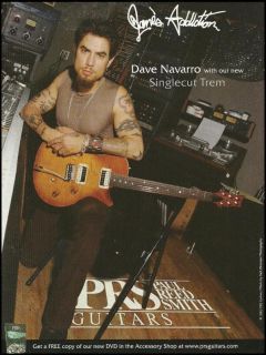 Janes Addiction Dave Navarro PRS Singlecut Trem Guitars Ad 8x11