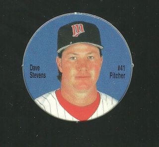 RARE Dave Stevens Minnesota Twins 1995 SGA Coca Cola Player Milk Cap