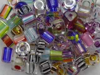 40 David Christensen Mixed Small Mini Cane Glass Beads