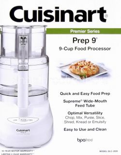 New Cuisinart Premier Series 9 Cup Food Processor Stainless Steel