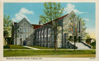 Cullman Alabama Al 1925 Methodist Episcopal Church Vintage Postcard