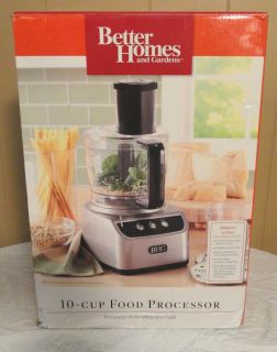 Better Homes Gardens 10 Cup Food Processer FPBHGD ZSO Silver Color New