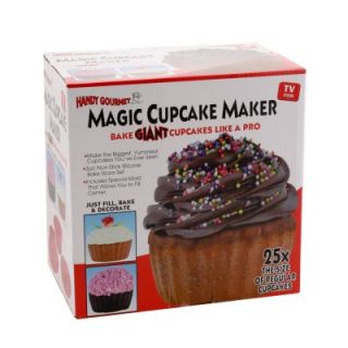 Giant Magic Cupcake Maker Red Silicone Pan with Easy Filling Insert