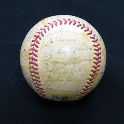 1951 Brooklyn Dodgers Team Signed Baseball 23 Sigs