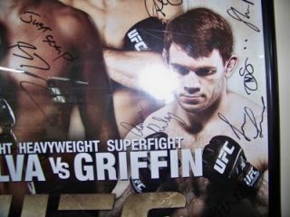 UFC 101 auto event poster signed by all fighters Silva Penn autograph