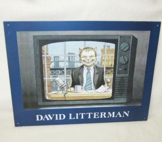  Hall Of Fame David Litterman Metal Tin Sign Letterman Feline 16 x 12