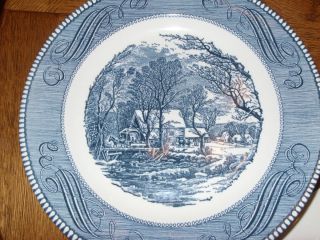 Royal China Currier and Ives 8 Dinner Plates 10
