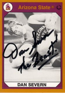 UFC Dan The Beast Severn Autographed Am Wrestling Card