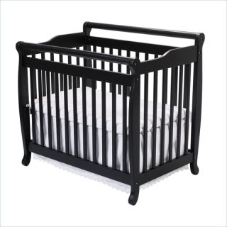 DaVinci Emily Mini 2 in 1CONVERTIBLE Wood Baby w Bed Rail Ebony Crib