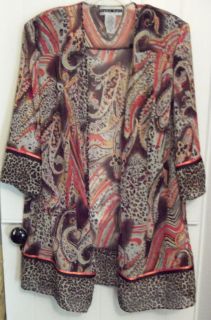 New Dana Kay Swimsuit Cover Up Size 18W Leopard Print