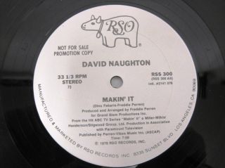 LP Vinyl Record David Naughton Makin It Special Disco Version White