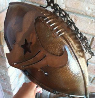 Houston Texans Dallas Cowboys Fans Metal Sculpted Football Decor