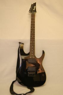 Ibanez Gio Metal Flake Black 6 String Electric Guitar w Soft Case Used