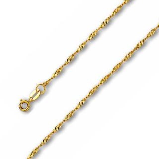14k 1 5 mm Singapore Chain 10 16 18 20 24 inches Available