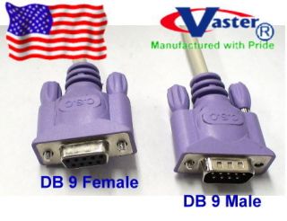  RS232 Serial DB9 Cable Male to Female 15 Ft