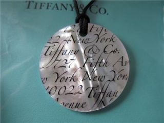 Tiffany Co Notes Mother of Pearl Pendant Necklace Large