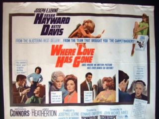Susan Hayward Bette Davis Love Has Gone Original Poster