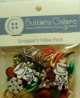 Christmas Theme Value Pack Buttons Scrapbook Crafts Candy Canes