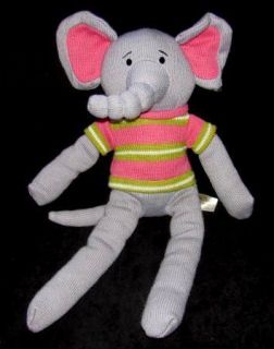  Dan Dee Collectors Choice Sock Monkey Style ELEPANT DanDee Plush Toy