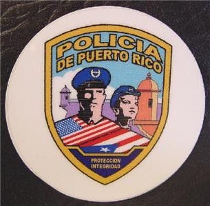 Policia de Puerto Rico 2 Epoxy Car Emblem Sticker New