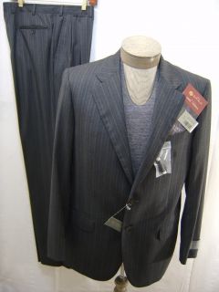 Loro Piana Made in Italy 40 R Daniel Super 160s Wool Suit Pinstripe