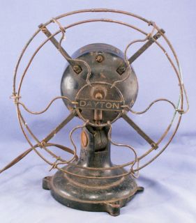 Antique “DAYTON” BRASS CAGE Electric Desk Fan parts/repair nr