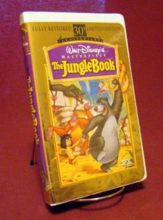 Disneys The Jungle Book Fully Restored VHS White Clam Shell Case