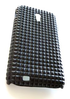 Designer Black Studded Leather Cover Case Samsung Galaxy s 2 Epic 4G