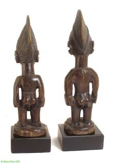 Yoruba Ibeji Pair of Twin Figures Custom Stand Africa