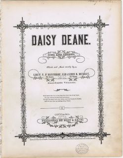 Daisy Deane 1863 Original Civil War Music