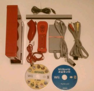 Nintendo Wii Limited Edition Red Console Complete System