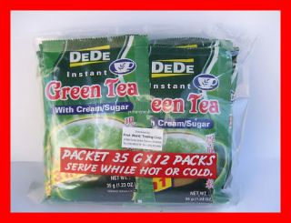 Dede Instant Green Tea with Cream Sugar 12 Packs