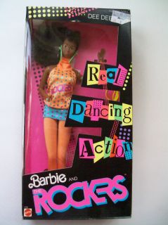 1986 Barbie and the Rockers Real Dancing Action Dee Dee MIB black