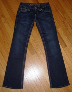 ROCK REVIVAL *DEBORAH* Boot Jeans Low Rise Stretch Flap Pkts 28 x 31.5