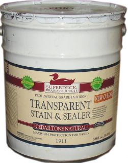 Superdeck 5 Gallon Low VOC CEDAR TONE NATURAL Transparent Stain Sealer