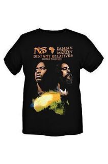 NAS and Damian Marley World Tour T Shirt Distant Relatives CD LP Art