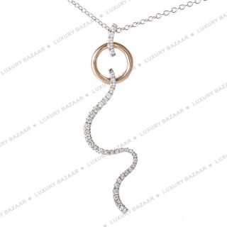 Damiani 18K White and Rose Gold Diamond Set Pendant Necklace