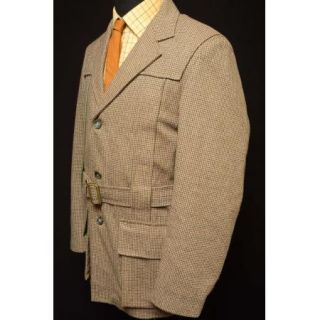 Super Vintage English David Andrews Thornproof Tweed Norfolk Breek