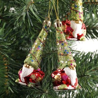 3pcs Festival Twinkling Santa Claus Christmas Tree Decorations Hanging