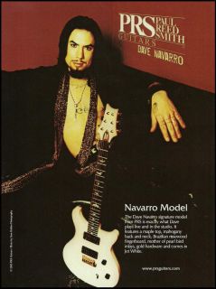 Janes Addictions Dave Navarro Signature Model PRS Guitar Ad 8x11